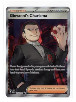 Giovanni's Charisma 197/165 Full Art SR Pokemon 151 English - Image 1