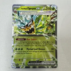 Pokemon Teal Mask Ogerpon EX Tera 025/167 Twilight masquerade Holo Ultra Rare - Image 2