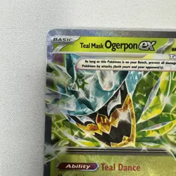 Pokemon Teal Mask Ogerpon EX Tera 025/167 Twilight masquerade Holo Ultra Rare - Image 3