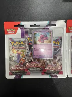 (LOT OF 2) Pokemon TCG Paldea Evolved 3 Pack Blister Tinkatink FACTORY SEALED - Image 2