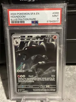 2024 Pokemon Houndoom Illustration Rare Shrouded Fable PSA 9 - Image 1