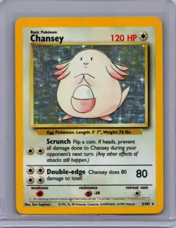 Pokemon Base Set #003/102 Chansey Lightly played - Image 1