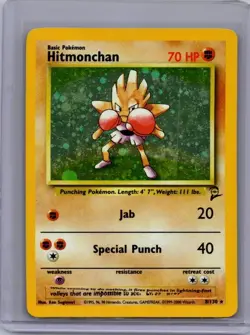 Pokemon Base Set 2 #008/130 Hitmonchan Lightly played - Image 1