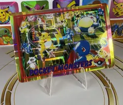Pokemon Sticker Rare Vintage Vending Machine Holo prism Nintendo 1998 Bandai - Image 3
