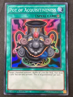 Yu-Gi-Oh TCG #INOV-EN065 Pot of Acquisitiveness 1st Edition Super Rare LP - Image 1