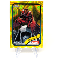 Marvel Card Falcon 80 Yellow Lava Refractor Topps Chrome 2025 [NM] - Image 1