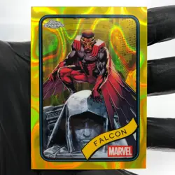 Marvel Card Falcon 80 Yellow Lava Refractor Topps Chrome 2025 [NM] - Image 2