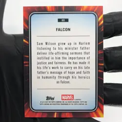 Marvel Card Falcon 80 Yellow Lava Refractor Topps Chrome 2025 [NM] - Image 3