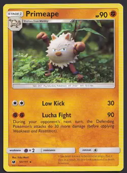 Primeape 51/111 Rare SM - Crimson Invasion Yuka Morii Pokemon Card - Image 1