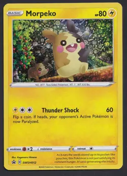 Pokemon TCG Morpeko SWSH Black Star Promo SWSH012 Holo Promo 2020 Card - Image 1
