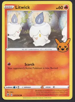 Litwick Trick or Trade BOOster #031/192 Promo Pokemon Card - Image 1