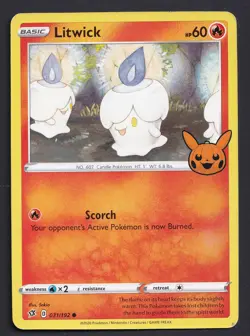 Litwick Trick or Trade BOOster #031/192 Promo Pokemon Card - Image 3
