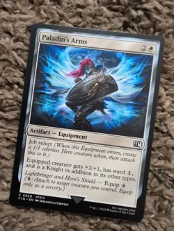 2023 MTG Paladin’s Arms Final Fantasy XIV FFXIV NM Artifact Equipment Card #0028 - Image 1