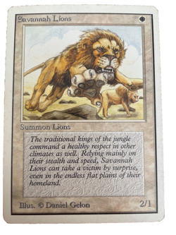 Savannah Lions Unlimited 1993 LP Magic the Gathering MTG Vintage Old School - Image 1