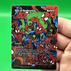 Rite of Replication Borderless Marvel's Spider-Man NM MTG 0014 - Image 3