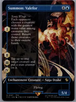 Summon: Valefor (Borderless) Commander: Final Fantasy Regular FF MTG 197 - Image 1