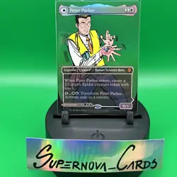 Peter Parker (0232) (Borderless, Foil) Spider-Man Magic MTG NM - Image 1