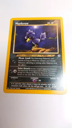 Murkrow 24/111 Pokemon TCG Neo Genesis Regular Rare WOTC (Moderate Play) MP - Image 1