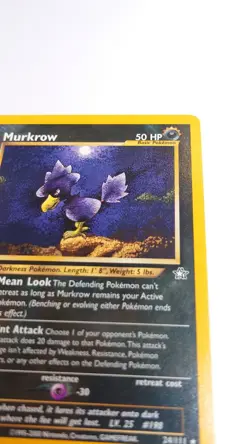 Murkrow 24/111 Pokemon TCG Neo Genesis Regular Rare WOTC (Moderate Play) MP - Image 3