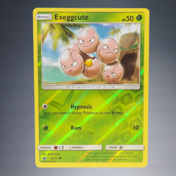2017 POKEMON EXEGGCUTE #4/111 SUN+MOON CRIMSON INVASION COMMON REVERSE HOLO TC - Image 1