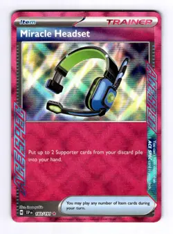 Miracle Headset SV08: Surging Sparks #183 (2024) ACE SPEC Rare Holo NM Pokemon - Image 1