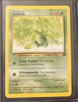 2000 POKEMON TEAM ROCKET ODDISH #63/82 UNGRADED LP - Image 1
