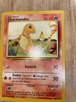 Pokemon Cards: Base Set 1st Edition Common: Charmander 46/102 - Image 1