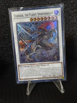 YuGiOh! - Chanbar, the Flashy Sportsknight DOOD-EN083 Super Rare 1st Edition NM - Image 1