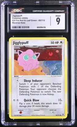 CGC 9 Jigglypuff EX Fire Red & Leaf Green 65/112 Reverse Holo Pokemon Card - Image 1