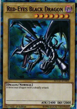 RED EYES BLACK DRAGON HOLO YuGiOh YU GI OH Custom Anime Collectible Card - Image 1