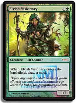 Elvish Visionary (FNM) FOIL Promo PLD Creature Special MAGIC MTG CARD ABUGames - Image 1
