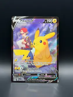 Pokemon TCG Lost Origin Trainer Gallery Pikachu v TG16/TG30 Holo Card - Image 1