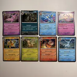 Pokemon TCG Prismatic Evolutions Costco Mini Tin Cosmos Promo Cards Set Of 8 NM - Image 1