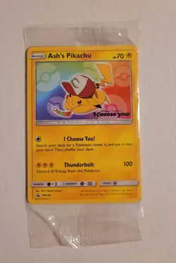 SEALED Ash’s Pikachu 2017 Promo Movie Card Pokemon "I Choose You" SM108 - Image 1