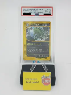 Tyranitar 127/128 PSA 10 Holo Expedition 1st Edition Pokemon 2001 Japanese Card - Image 1