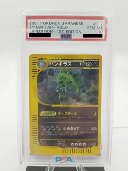 Tyranitar 127/128 PSA 10 Holo Expedition 1st Edition Pokemon 2001 Japanese Card - Image 2