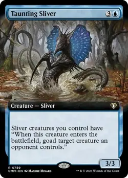 Taunting Sliver - Foil Extended Art CM NM MTG - Image 1