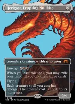 Herigast, Erupting Nullkite - Foil Extended Art MH3 NM MTG - Image 1