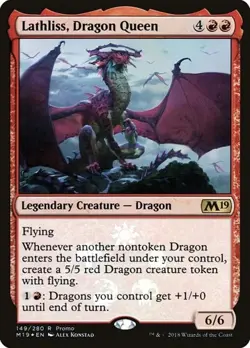 Lathliss, Dragon Queen - Foil Promo M19 LP MTG - Image 1