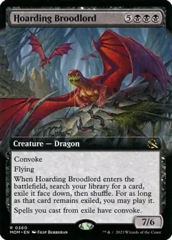 Hoarding Broodlord - Foil Extended Art MOM LP MTG - Image 1