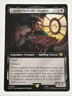 MTG Lord of the Rings Lobelia Sackville-Baggins Extended Art 0357 NM Rare - Image 1