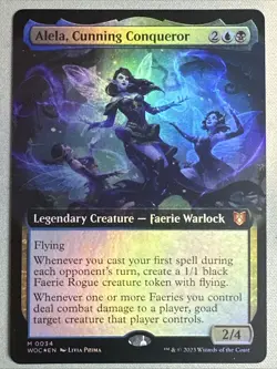 MTG / Alela, Cunning Conqueror / WOC / #34 / FOIL (Extended Art) / Mythic / NM - Image 1