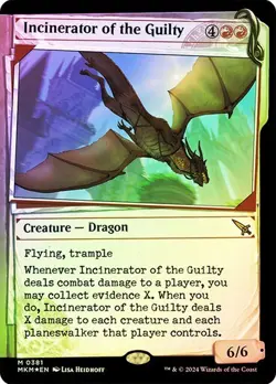 Showcase Invisible Ink Foil INCINERATOR OF THE GUILTY 0381 MKM MTG Magic MURDERS - Image 1