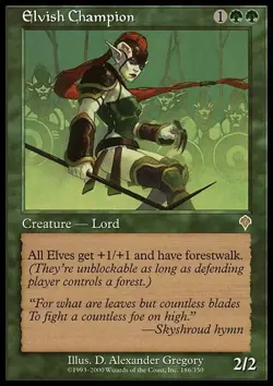 1 x Elvish Champion - Invasion - Heavy Play - MTG - Image 1