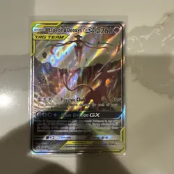 Pokemon TCG Espeon & Deoxys GX SM240 Black Star Promo Full Art Holo - Image 1
