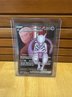 Pokemon Mewtwo EX TCG Team Rockets 213/182 Full Art Destined Rivals - Image 1