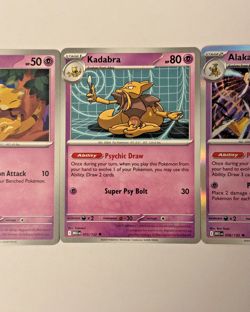 Pokemon TCG - Alakazam 56/132 Holo / Kadabra / Abra - Mega Evolution - Bundle - Image 3