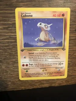 Pokemon 1st Edition Jungle Cubone - Mint Pack Fresh PSA Never played - Image 1