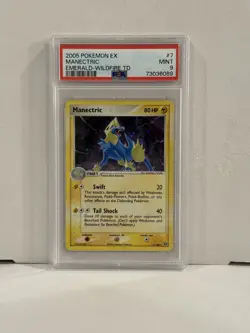 2005 POKEMON EX EMERALD #7 MANECTRIC-HOLO PSA 9 - Image 1