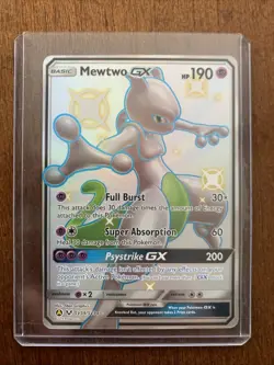 Pokemon TCG Mewtwo GX SV59/SV94 Holo Full Art Shiny Rare Hidden Fates - Image 1